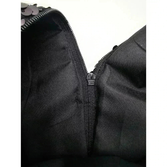 Women's Black Sequin and Ruffle Mermaid Gown Prom/Homecoming - Picture 7 of 16